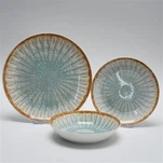 Vajilla de porcelana azul degradado