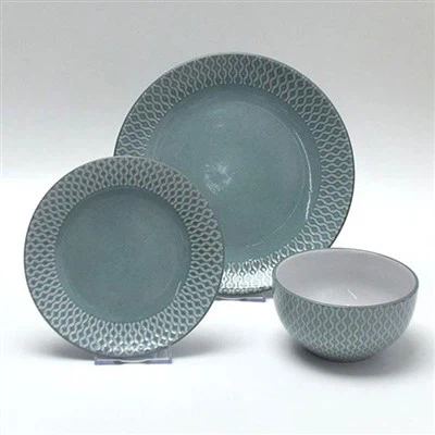 Servicio de cena azul claro para 6